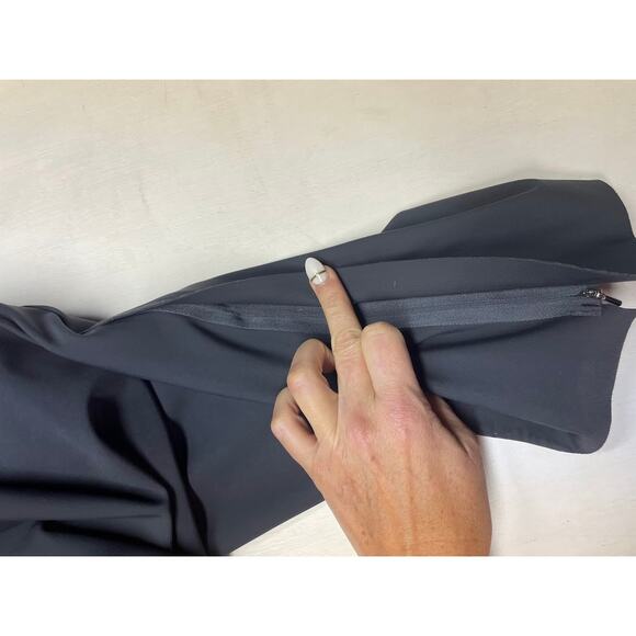 ATHLETA Stellar Flare Trouser Womens 14 Tall Charcoal Gray Fitted Stretch Pants - Picture 12 of 16